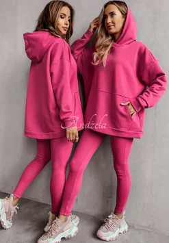 Prazkowane Legginsy Limitless Fuksjowe