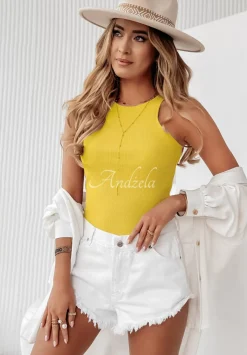 Prazkowany Top Always Better Zolty