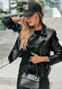 Ramoneska Z Imitacji Skory Audrey Czarna