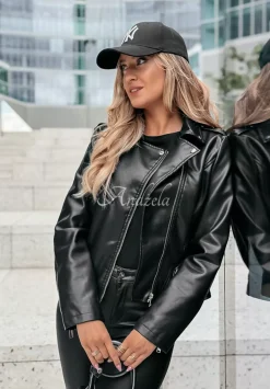 Ramoneska Z Imitacji Skory Audrey Czarna
