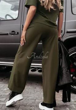 Spodnie Dresowe Wide Leg Be Still Khaki