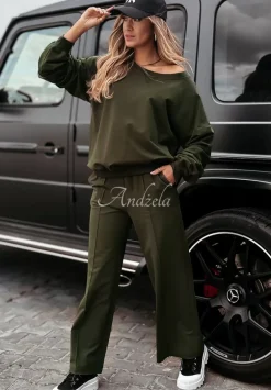 Spodnie Dresowe Wide Leg Be Still Khaki