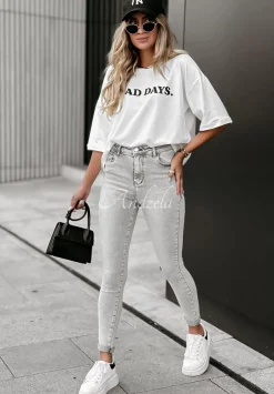 Spodnie Jeansowe Skinny Don'T Quit Szare