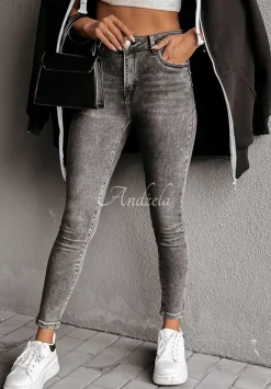 Spodnie Jeansowe Skinny Everything Counts Ciemnoszare