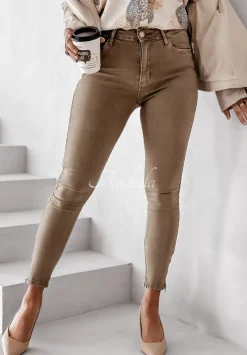Spodnie Jeansowe Skinny It Might Be You Brazowe