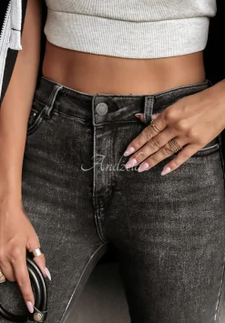 Spodnie Jeansowe Skinny Listen Closely Ciemnoszare