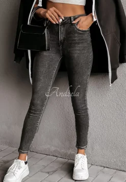 Spodnie Jeansowe Skinny Listen Closely Ciemnoszare
