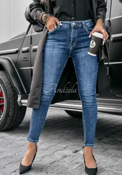 Spodnie Jeansowe Skinny Listen Closely Niebieskie