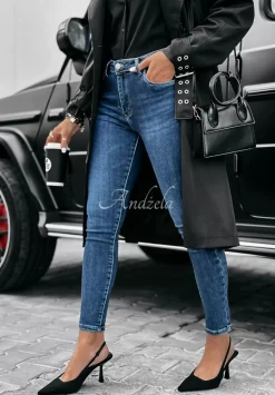 Spodnie Jeansowe Skinny Listen Closely Niebieskie