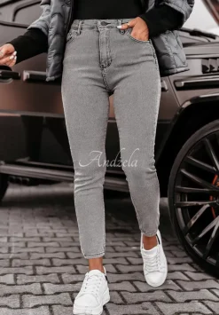 Spodnie Jeansowe Skinny Rinaldi Szare