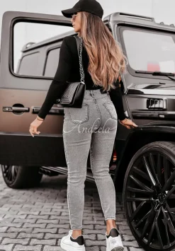 Spodnie Jeansowe Skinny Rinaldi Szare