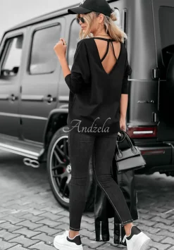 Spodnie Jeansowe Skinny Z Guzikami Girl In Jeans Ciemnoszare