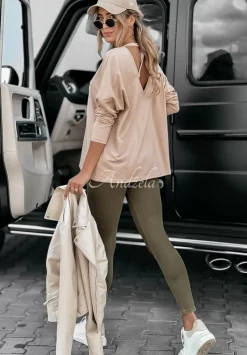 Spodnie Jeansowe Skinny Z Guzikami Girl In Jeans Khaki