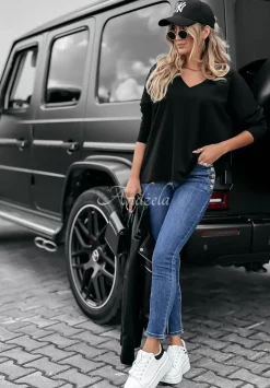 Spodnie Jeansowe Skinny Z Guzikami Girl In Jeans Niebieskie