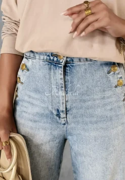 Spodnie Jeansowe Straight Afford It Jasnoniebieskie