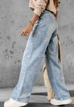 Spodnie Jeansowe Straight Afford It Jasnoniebieskie
