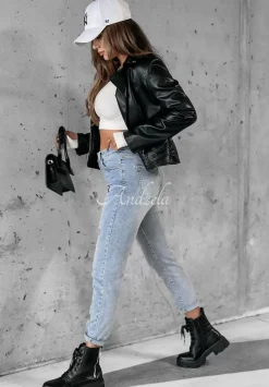 Spodnie Jeansowe Z Krysztalkami Born To Shine Jasnoniebieskie