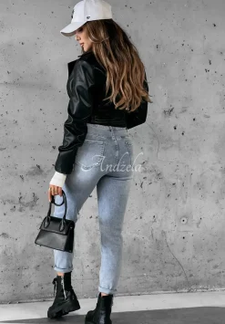 Spodnie Jeansowe Z Krysztalkami Born To Shine Jasnoniebieskie