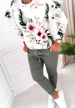 Spodnie Materialowe Wind Khaki
