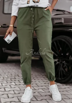 Spodnie Z Guzikami Gallardo Khaki