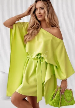 Sukienka Kimono Femina Limonkowa