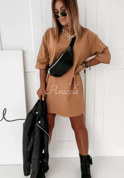 Sukienka Tunika Mini Federica Camelowa