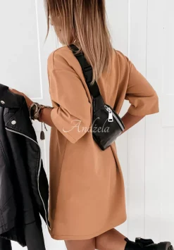 Sukienka Tunika Mini Federica Camelowa