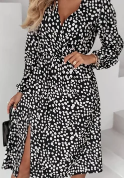 Sukienka W Groszki Dress Up Gals Czarna