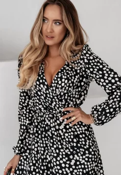 Sukienka W Groszki Dress Up Gals Czarna