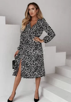 Sukienka W Groszki Dress Up Gals Czarna