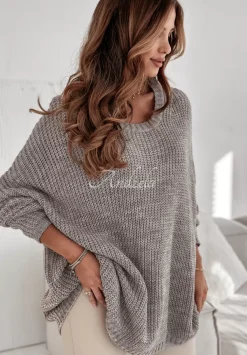 Sweter Oversize Love Life Bezowy