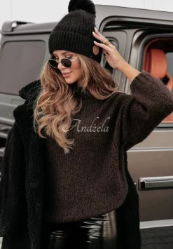 Sweter Oversize Manville Czekoladowy