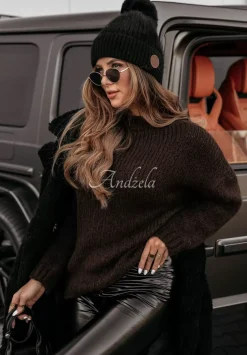 Sweter Oversize Manville Czekoladowy