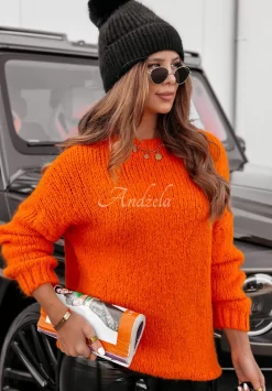 Sweter Oversize Manville Pomaranczowy