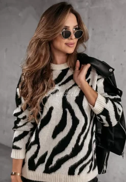 Sweter W Zebre Lionel Czarny