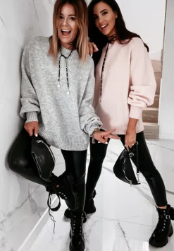 Sweter Z Bufiastymi Rekawami Matilde Szary