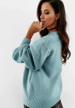 Sweter Z Bufiastymi Rekawami Matilde Niebieski