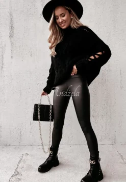 Sweter Z Ozdobnym Splotem Cocomore Casual Czarny