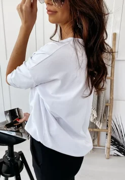 T-Shirt Oversize Pause And Reset Bialy