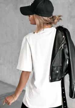 T-Shirt Z Nadrukiem Blonde Ecru