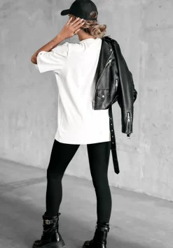 T-Shirt Z Nadrukiem Blonde Ecru