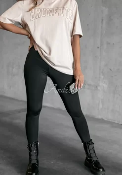 T-Shirt Z Nadrukiem Brunette Bezowy