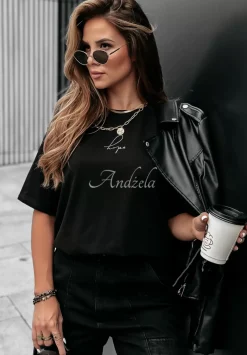 T-Shirt Z Nadrukiem Hope Czarny