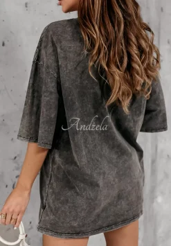 T-Shirt Z Nadrukiem Nebraska Szary