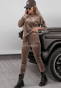 Welurowy Komplet Ultimate Mokka