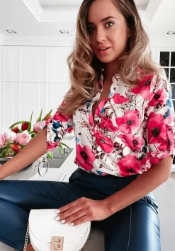 Wzorzysta Koszula Bergenia Rozowa
