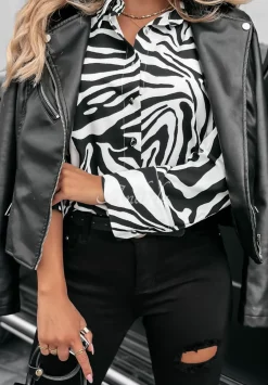 Wzorzysta Koszula Z Kolnierzem Bengal W Zebre