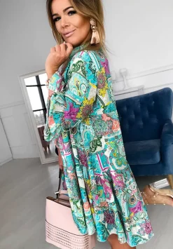 Wzorzysta Sukienka Oversize Hawai