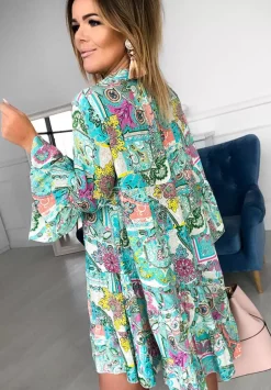 Wzorzysta Sukienka Oversize Hawai